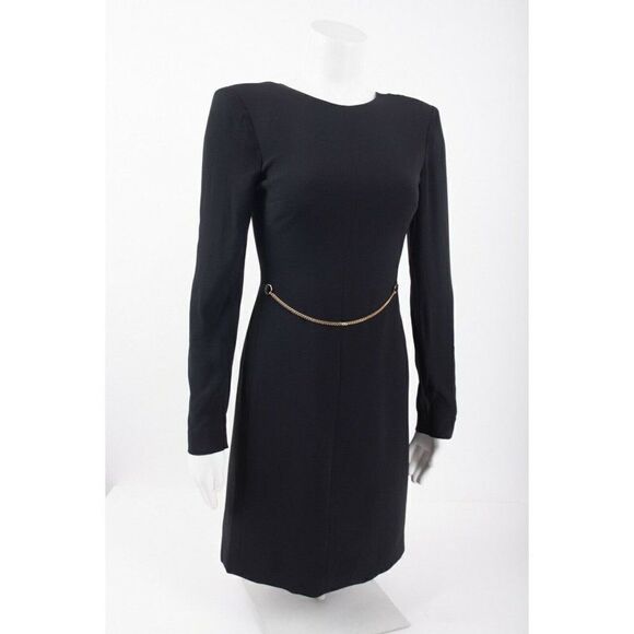 Massimo Dutti Womans Mini Black Dress w Chain Size US 2 EUR 34 NWOT 6614/996 - Picture 6 of 7